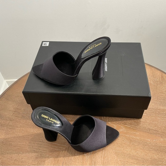 Saint Laurent Suite 105 Satin Mule Women's - Picture 7 of 8